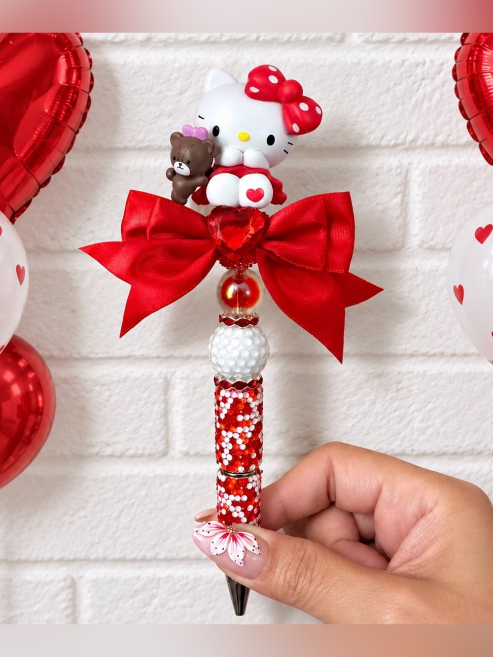 Hello Kitty Ballpoint Pen - Red Bow